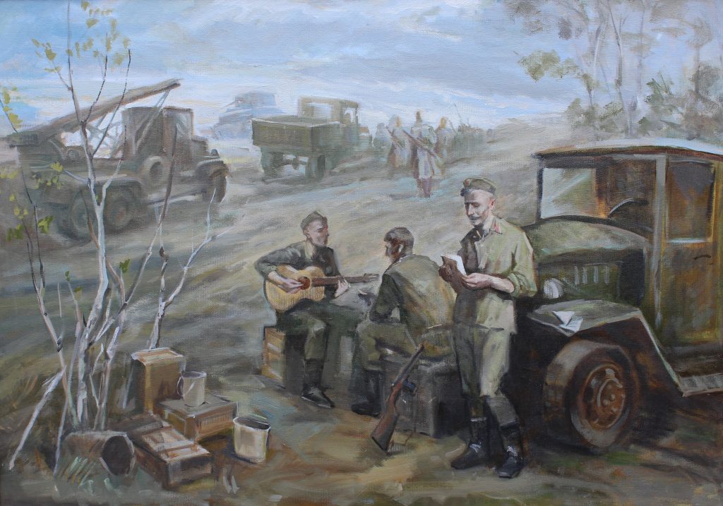 Выставка "Образ защитника Отечества в произведениях молодых художников": живопись