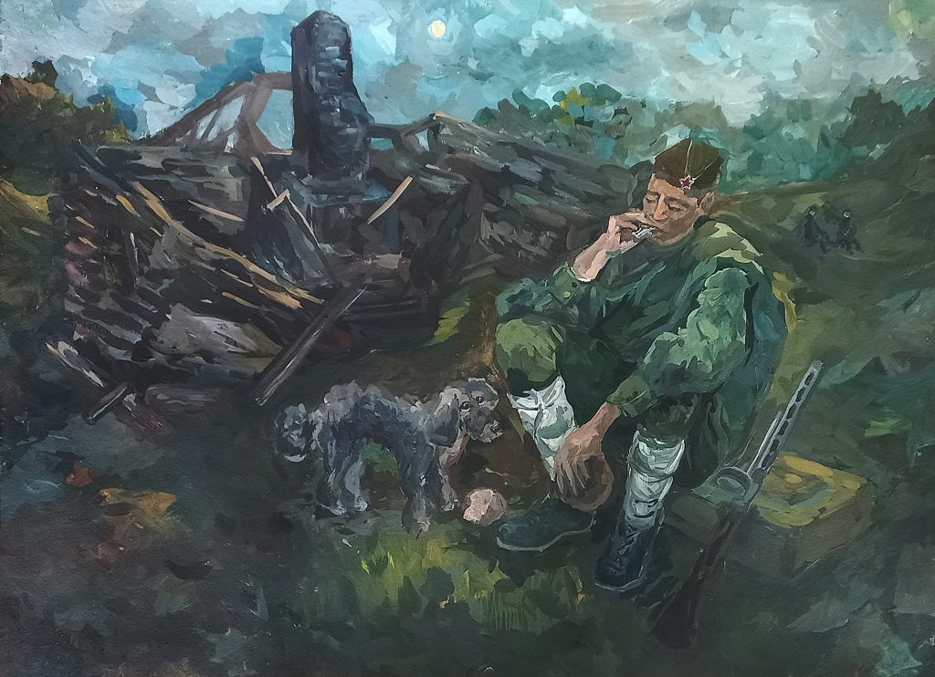 Выставка "Образ защитника Отечества в произведениях молодых художников": живопись