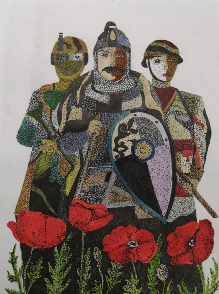 Выставка "Образ защитника Отечества в произведениях молодых художников": графика