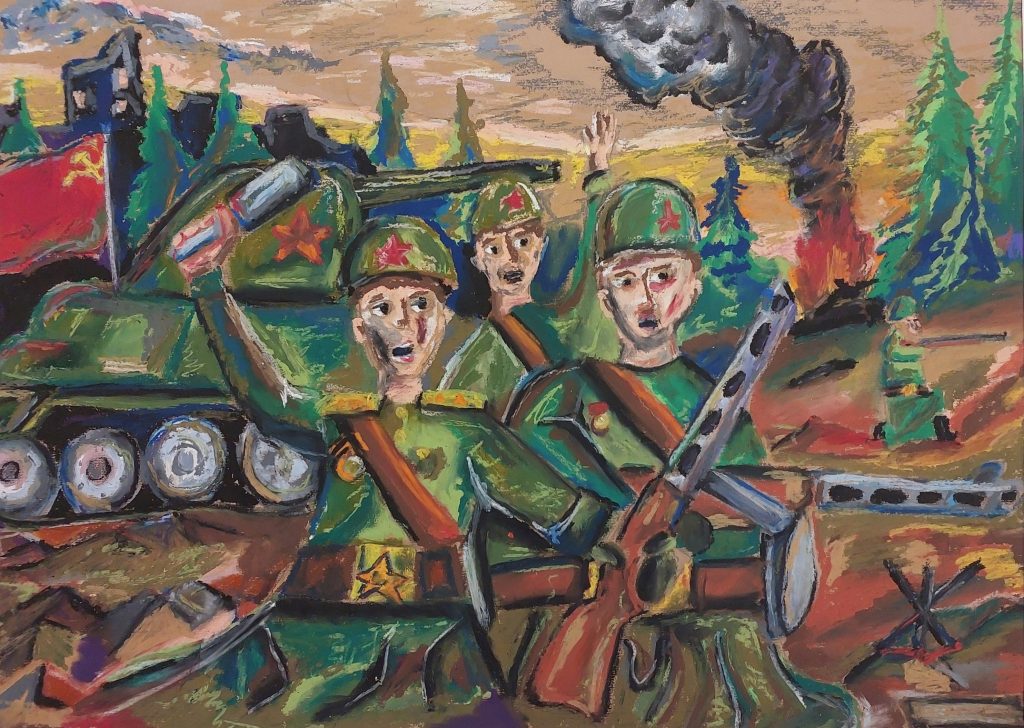 Выставка "Образ защитника Отечества в произведениях молодых художников": графика
