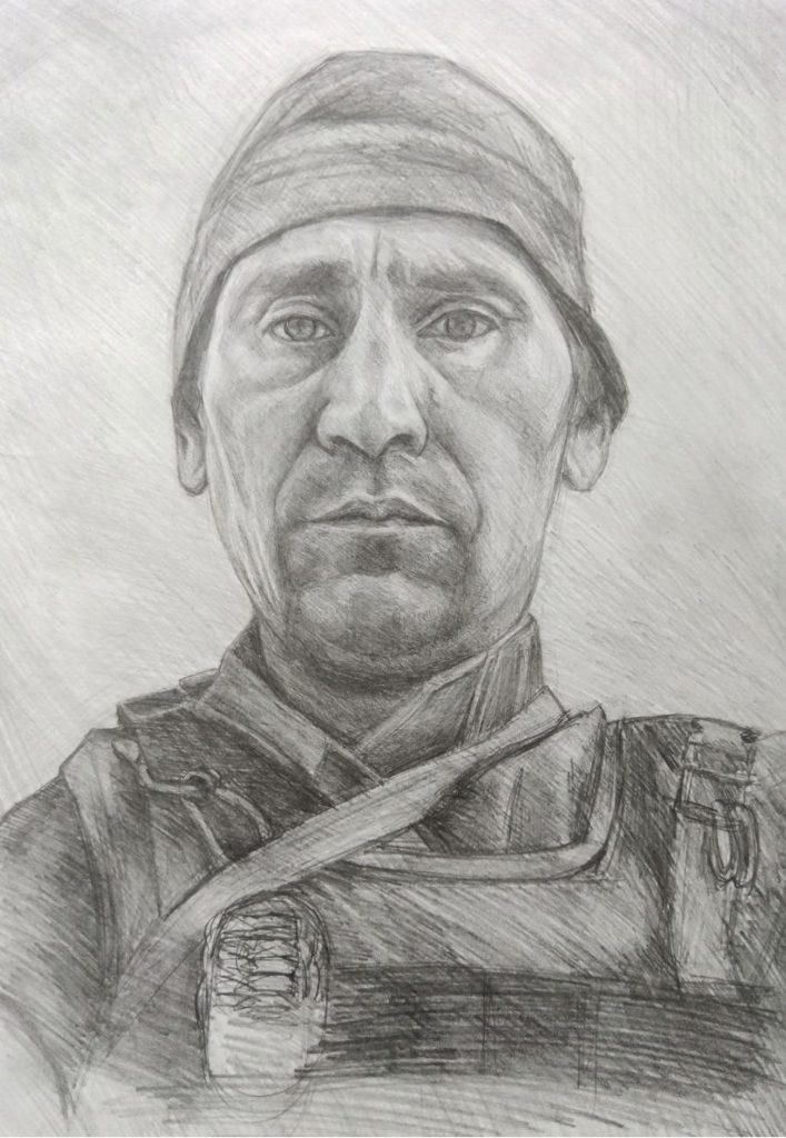 Выставка "Образ защитника Отечества в произведениях молодых художников": графика