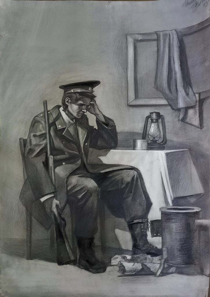 Выставка "Образ защитника Отечества в произведениях молодых художников": графика