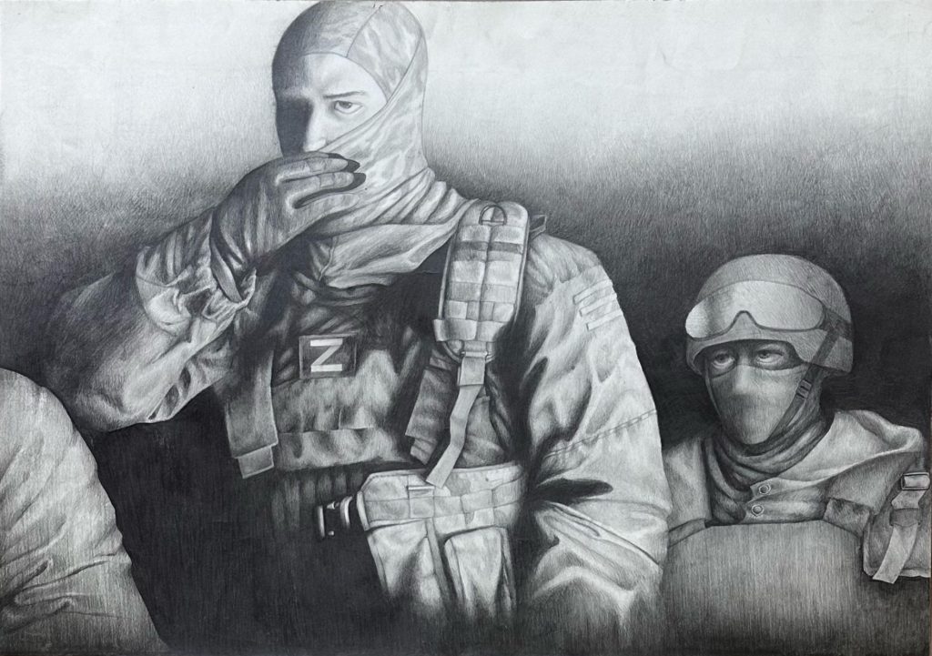 Выставка "Образ защитника Отечества в произведениях молодых художников": графика