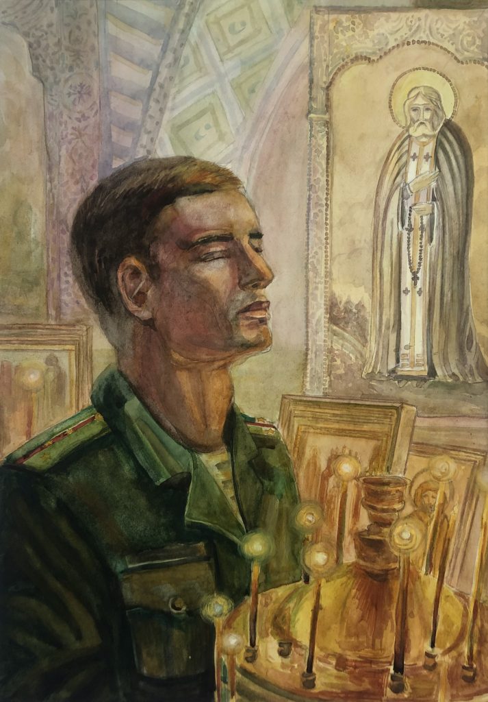 Выставка "Образ защитника Отечества в произведениях молодых художников": живопись