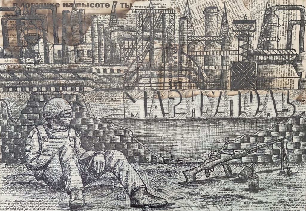 Выставка "Образ защитника Отечества в произведениях молодых художников": графика