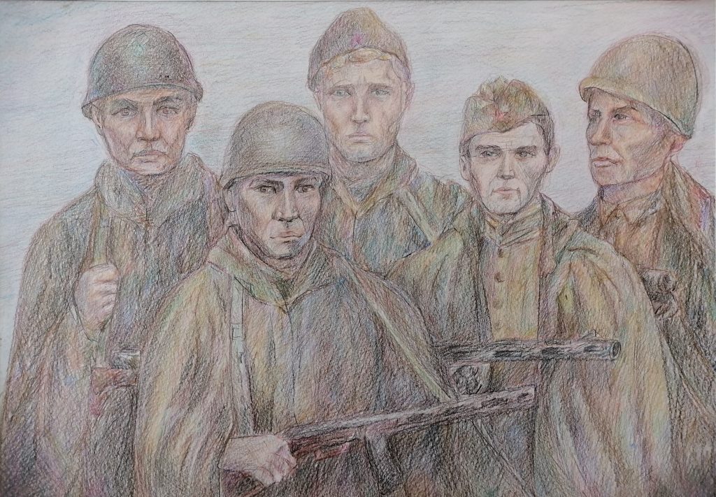 Выставка "Образ защитника Отечества в произведениях молодых художников": графика