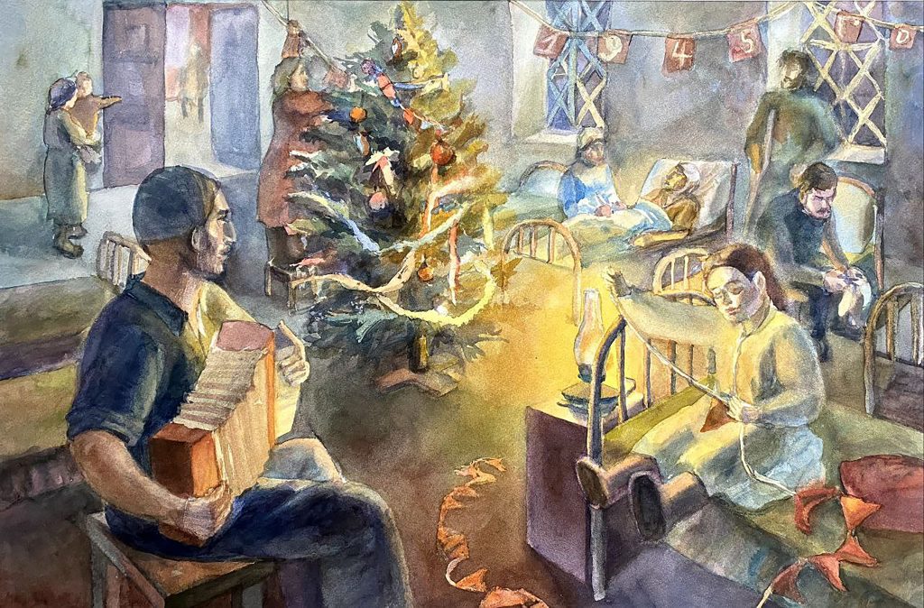 Выставка "Образ защитника Отечества в произведениях молодых художников": живопись