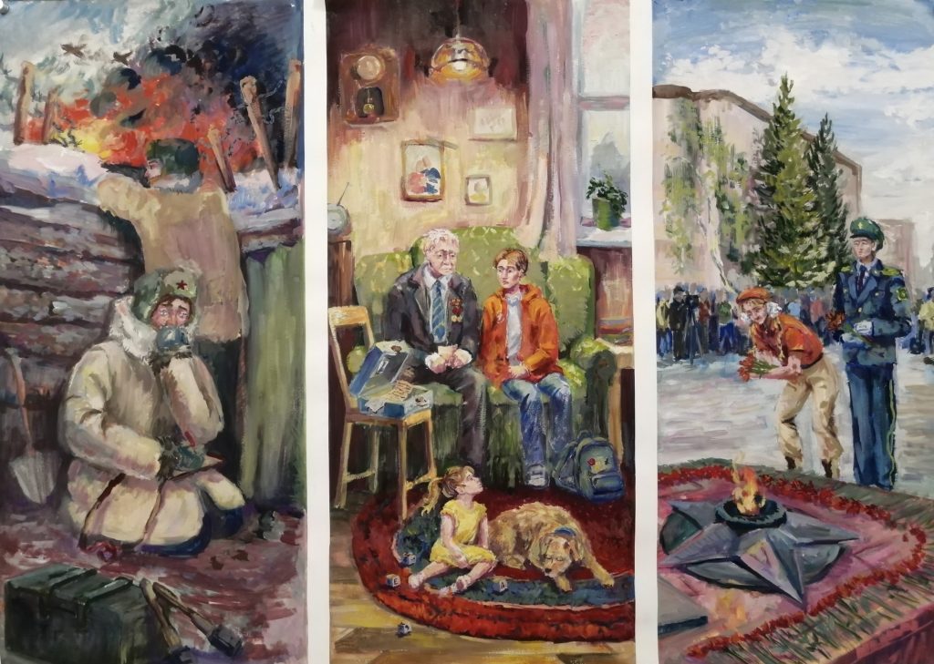 Выставка "Образ защитника Отечества в произведениях молодых художников": живопись