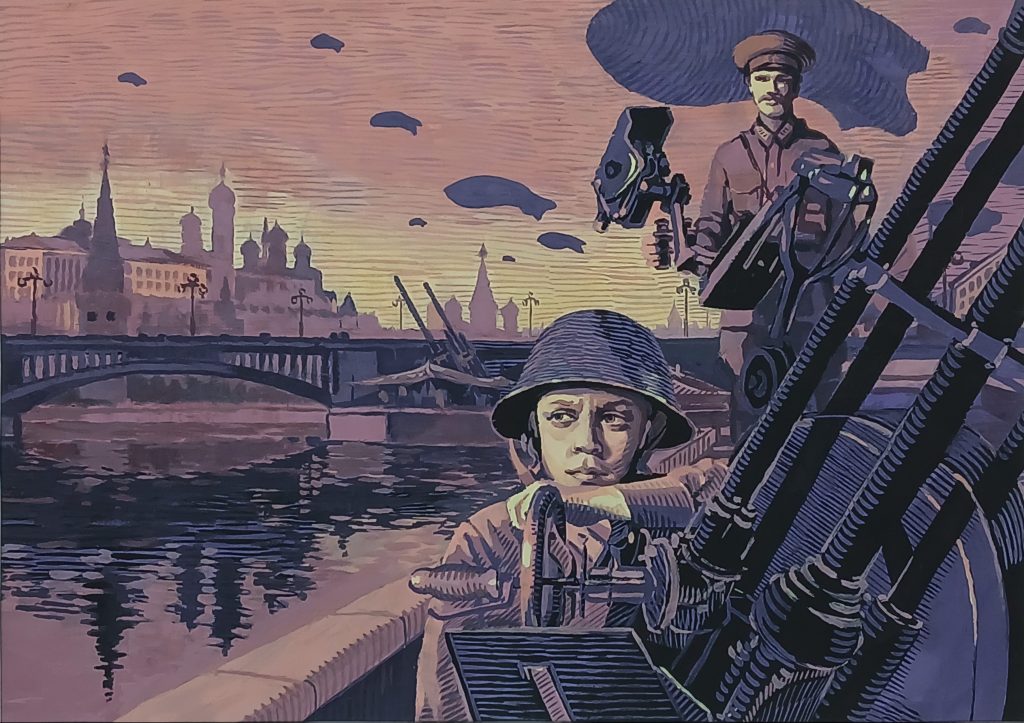 Выставка "Образ защитника Отечества в произведениях молодых художников": графика