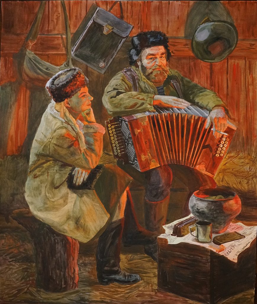 Выставка "Образ защитника Отечества в произведениях молодых художников": живопись