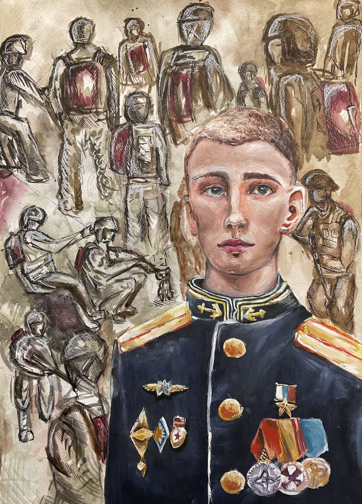 Выставка "Образ защитника Отечества в произведениях молодых художников": живопись