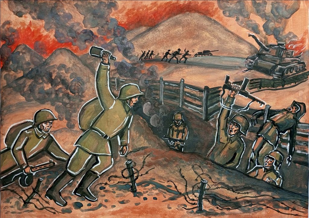 Выставка "Образ защитника Отечества в произведениях молодых художников": живопись