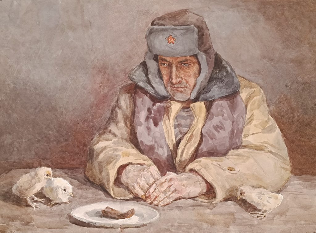 Выставка "Образ защитника Отечества в произведениях молодых художников": живопись