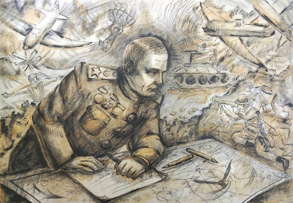 Выставка "Образ защитника Отечества в произведениях молодых художников": графика