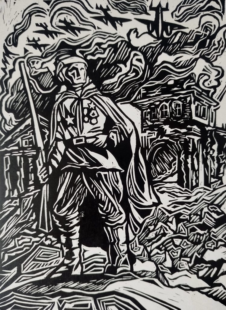 Выставка "Образ защитника Отечества в произведениях молодых художников": графика